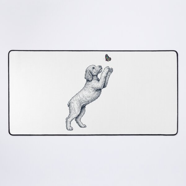 Item preview, Vintage Labradoodle with Butterfly Dog Mom Owner designed and sold by TerryConnells.
