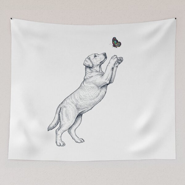 Item preview, Vintage Labrador Retriever with Butterfly Dog Mom Owner designed and sold by TerryConnells.