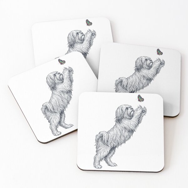 Item preview, Vintage Lhasa Apso with Butterfly Dog Mom Owner designed and sold by TerryConnells.