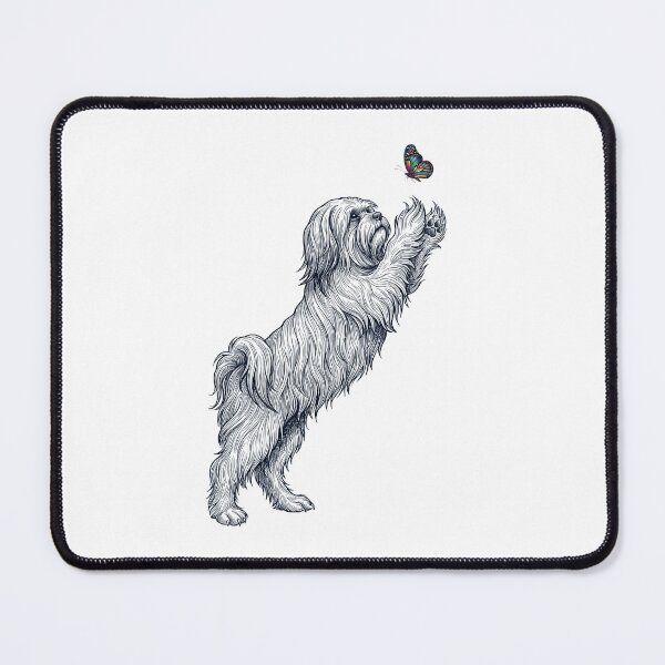 Item preview, Vintage Lhasa Apso with Butterfly Dog Mom Owner designed and sold by TerryConnells.