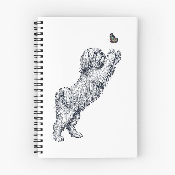 Artikelvorschau, Vintage Lhasa Apso mit Schmetterling Hundemama Besitzer entworfen und verkauft von TerryConnells.