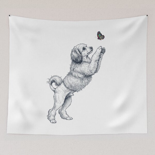 Item preview, Vintage Lowchen with Butterfly Dog Mom Owner designed and sold by TerryConnells.