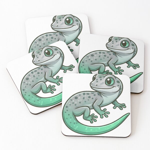 Item preview, Mint Green Gecko Cute Reptile Sticker designed and sold by HoneyBreezeCo.