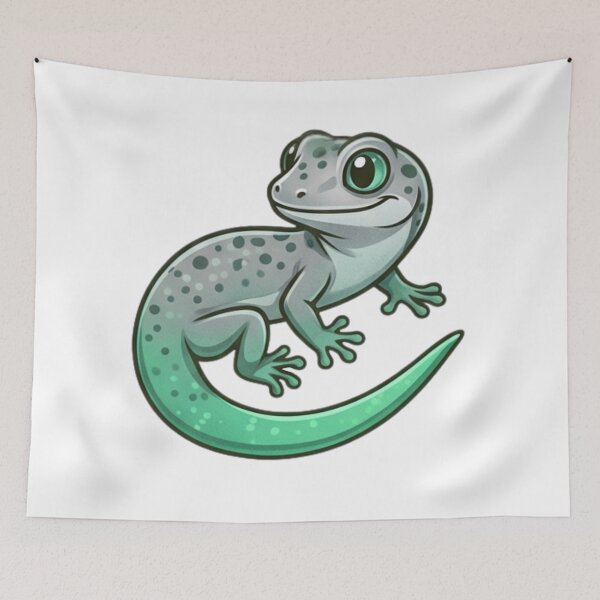 Item preview, Mint Green Gecko Cute Reptile Sticker designed and sold by HoneyBreezeCo.