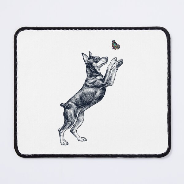 Item preview, Vintage Miniature Pinscher with Butterfly Dog Mom Owner designed and sold by TerryConnells.
