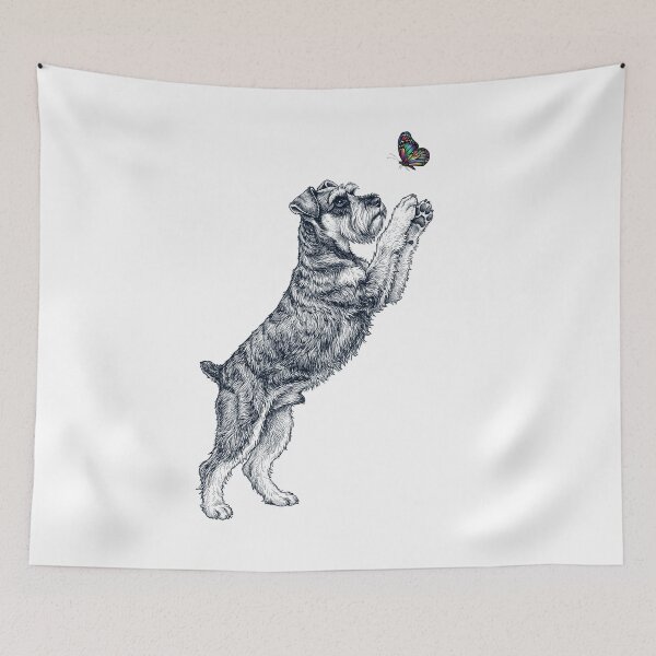 Item preview, Vintage Miniature Schnauzer with Butterfly Dog Mom Owner designed and sold by TerryConnells.