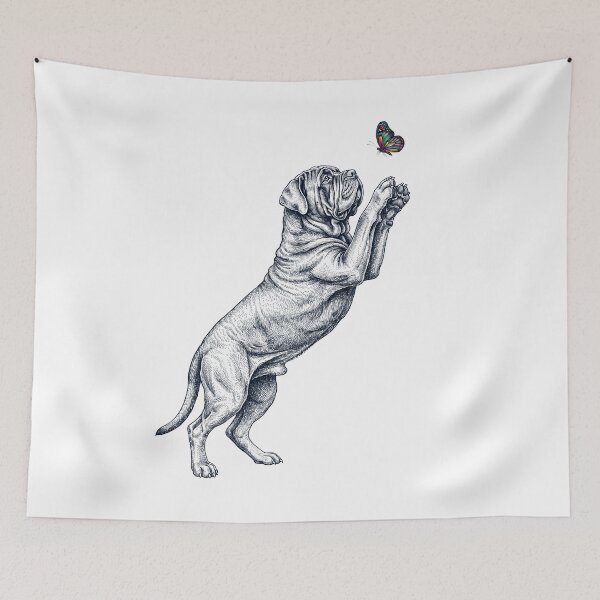 Item preview, Vintage Neapolitan Mastiff with Butterfly Dog Mom Owner designed and sold by TerryConnells.