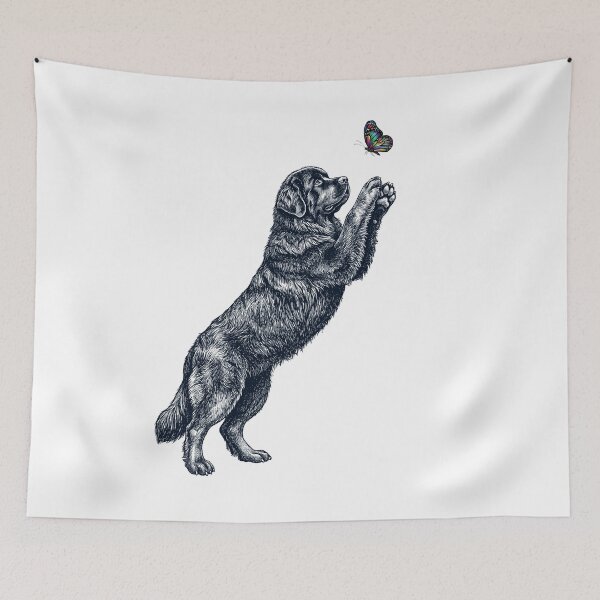 Item preview, Vintage Newfoundland with Butterfly Dog Mom Owner designed and sold by TerryConnells.