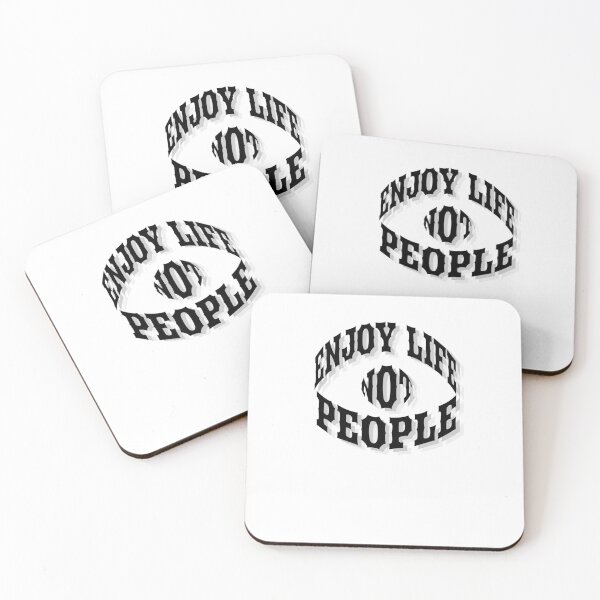 Item preview, Enjoy Life Not People Funny Introvert Anti Social Aesthetic Quote designed and sold by yachstudio.