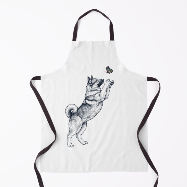 Item preview, Vintage Norwegian Elkhound with Butterfly Dog Mom Owner designed and sold by TerryConnells.