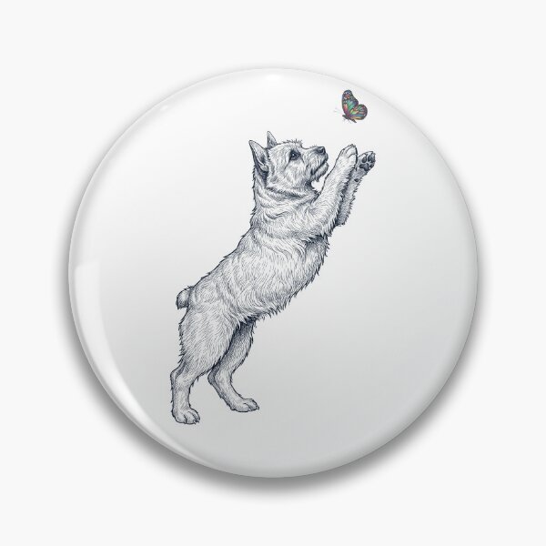Item preview, Vintage Norwich Terrier with Butterfly Dog Mom Owner designed and sold by TerryConnells.