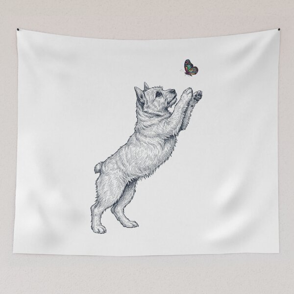 Item preview, Vintage Norwich Terrier with Butterfly Dog Mom Owner designed and sold by TerryConnells.