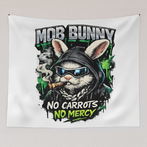Item preview, Mob Bunny Streetwear Rabbit Graphic T-Shirt designed and sold by Cavalier-org.