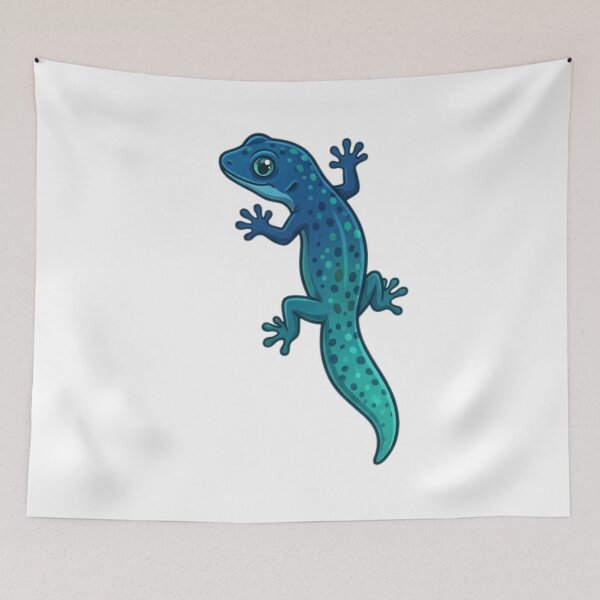 Item preview, Blue Tree Gecko Cartoon Reptile Sticker designed and sold by HoneyBreezeCo.