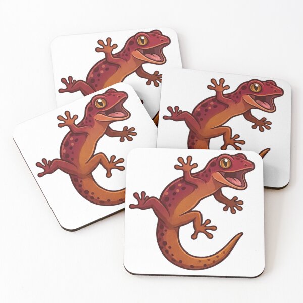 Item preview, Red Spotted Gecko Fun Reptile Sticker designed and sold by HoneyBreezeCo.