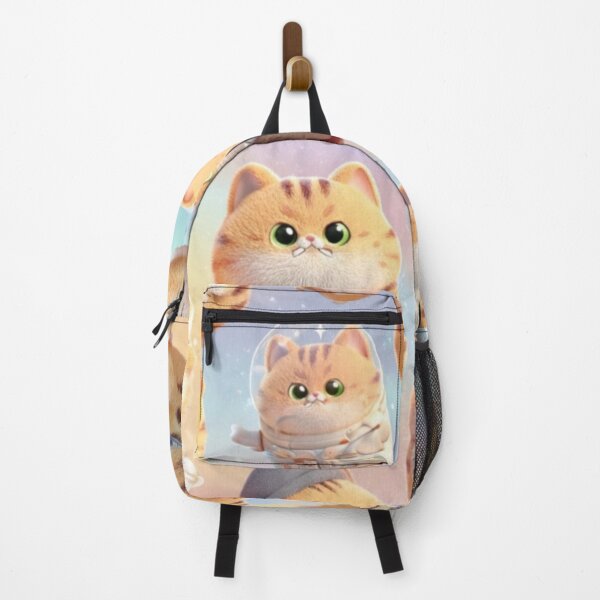 Item preview, Cute Kawaii Chubby Ginger Cat Salmon Pastel Seamless Pattern designed and sold by ChaEmm_Studio.