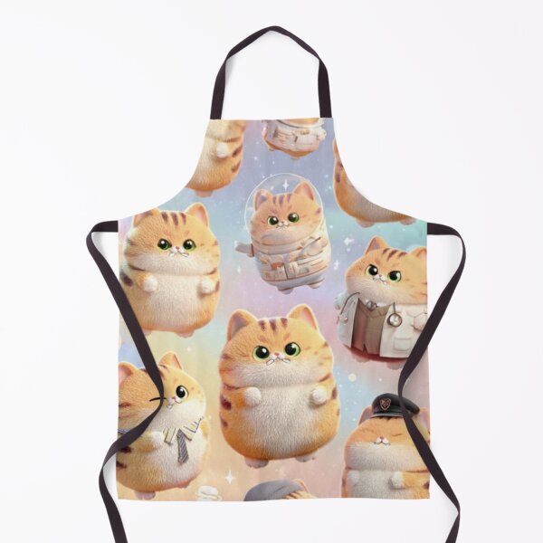 Item preview, Cute Kawaii Chubby Ginger Cat Salmon Pastel Seamless Pattern designed and sold by ChaEmm_Studio.