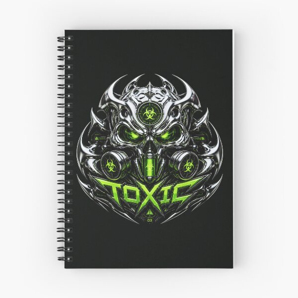 Item preview, Toxic Cyber Skull Biohazard Acid Green Liquid Chrome Techwear Streetwear designed and sold by Novastitchshop.