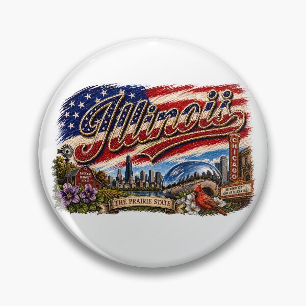 Item preview, ILLINOIS1 Flag Letterings america designed and sold by LIOKING333.