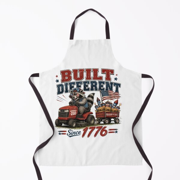 Item preview, Built Different Since 1776 Funny Raccoon Lawn Mower America 250 designed and sold by Meadowmood.