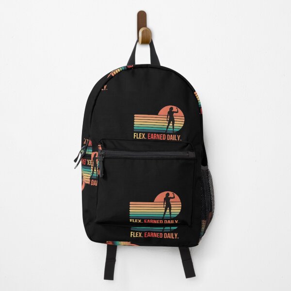 Item preview, Flex. Earned Daily. Retro Sunset designed and sold by RadiantRebelCo.