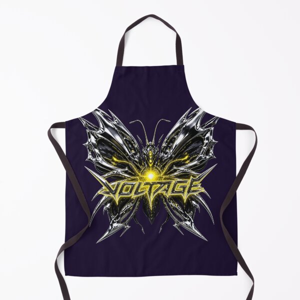 Item preview, Voltage Cyber Butterfly Plasma Yellow Liquid Chrome Techwear Streetwear designed and sold by Novastitchshop.