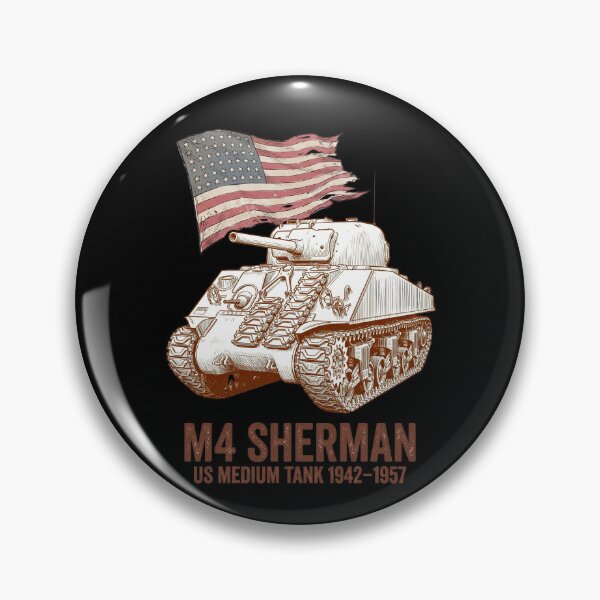 Item preview, Retro M4 Sherman Tank WWII American Flag designed and sold by flamini.