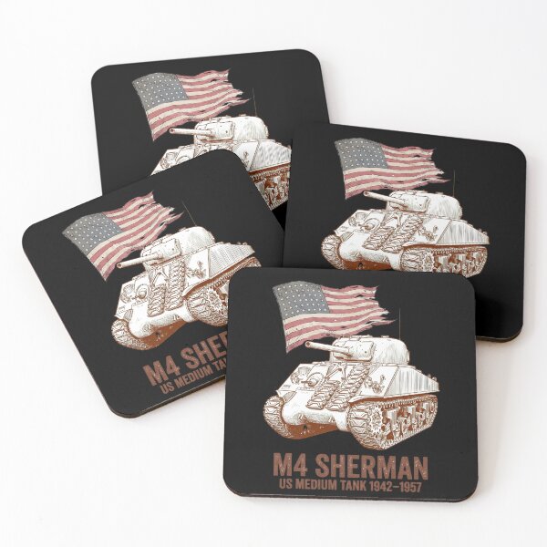 Item preview, Retro M4 Sherman Tank WWII American Flag designed and sold by flamini.