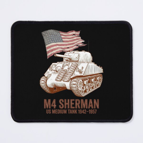 Item preview, Retro M4 Sherman Tank WWII American Flag designed and sold by flamini.