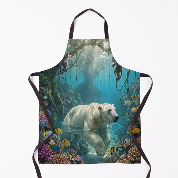 Item preview, Arctic Bear Meets Jungle Life in a United World of Coral, Forest and Ocean Harmony designed and sold by FotoworldEdel.
