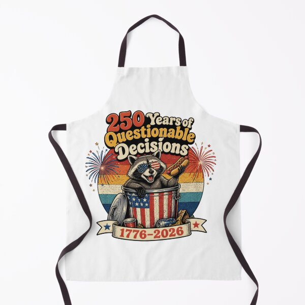 Item preview, 250 Years of Questionable Decisions Funny Raccoon USA 1776-2026 designed and sold by Meadowmood.