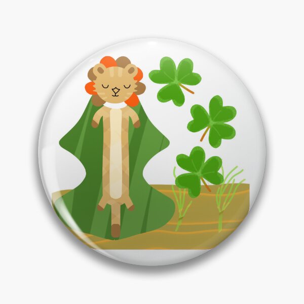 Item preview, St Patricks Day Lion 3 Clover Leaves  designed and sold by MigWhimsy.