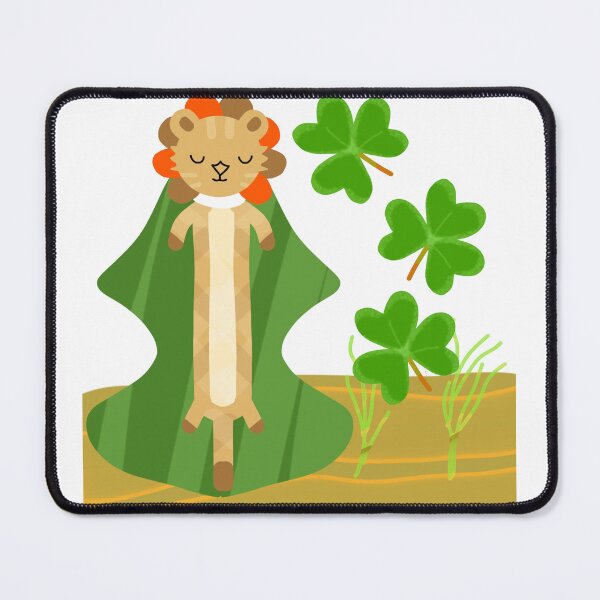 Item preview, St Patricks Day Lion 3 Clover Leaves  designed and sold by MigWhimsy.