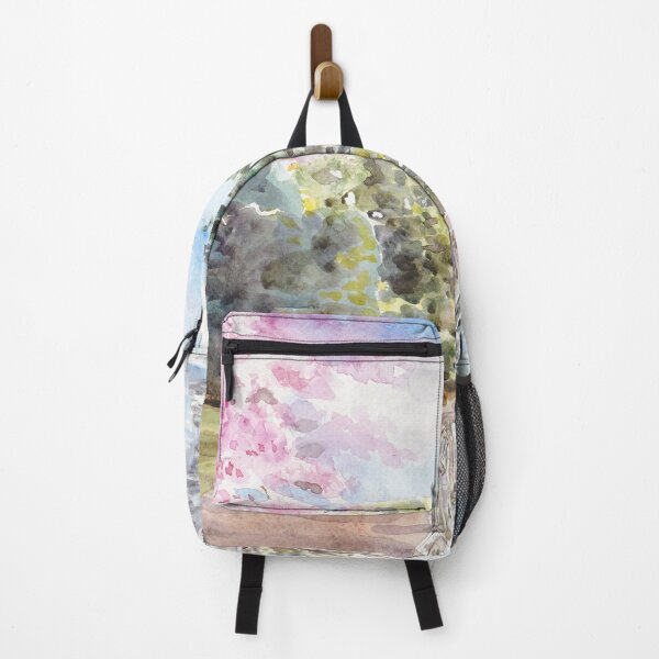 Item preview, England town London Town Carshalton The Grove Park in spring watercolor hand painted  designed and sold by ColorandColor.
