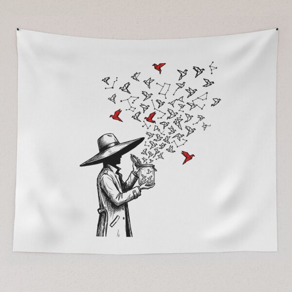 Item preview, Vintry off. Origami Constellation Surreal Ink Illustration designed and sold by VintryOff.
