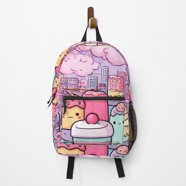 Item preview, Cute Kawaii Sweets Dessert Pastel City Seamless Pattern designed and sold by ChaEmm_Studio.