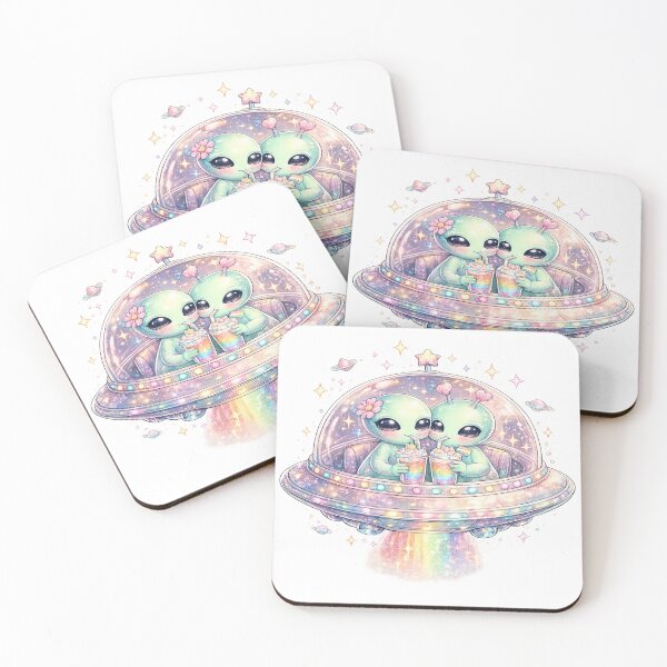 Item preview, Cute Alien Pride UFO Rainbow Kawaii Aesthetic LGBTQ Space Art – Pride Gift Idea designed and sold by ArtByTripti.