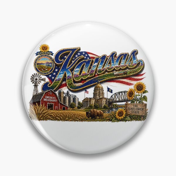 Item preview, KANSAS2 Flag Letterings america designed and sold by LIOKING333.
