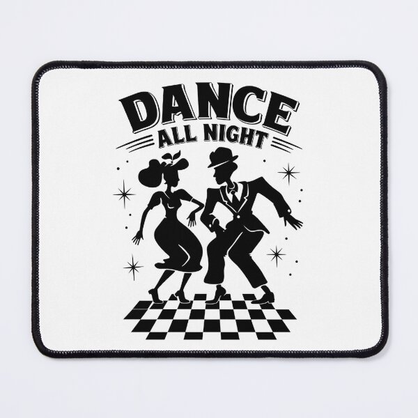 Item preview, Retro Dance All Night Graphic Statement designed and sold by Unleashing Style .