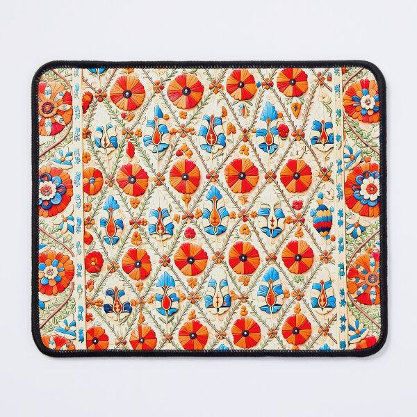 Item preview, Kermina Suzani Bokhara Uzbekistan Embroidery designed and sold by Vicky Brago-Mitchell®.
