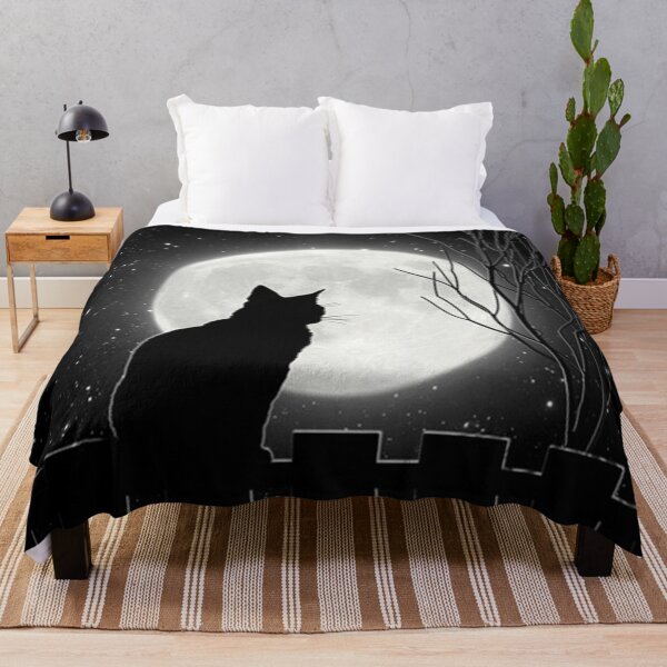 Item preview, Poster Silent night Cat looking at the full moon Painting designed and sold by gamalielRocky.