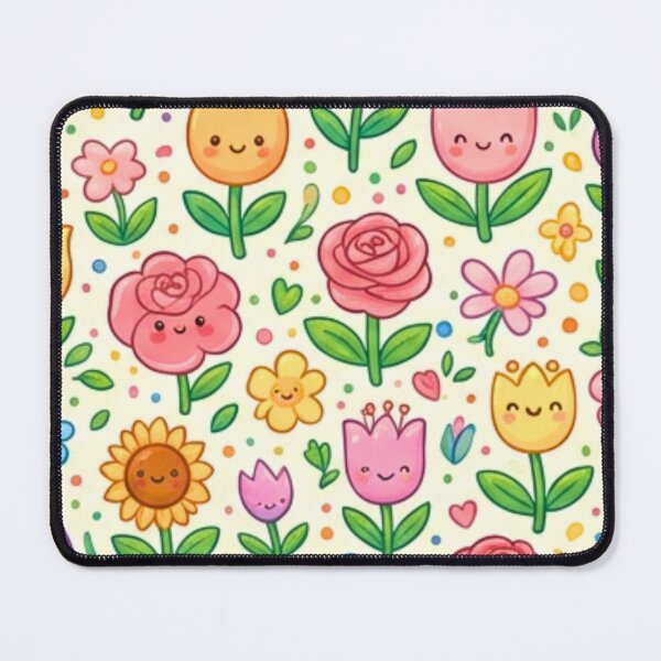 Item preview, Cute Kawaii Pastel Floral Seamless Pattern Soft Flowers designed and sold by ChaemmRichStudio.