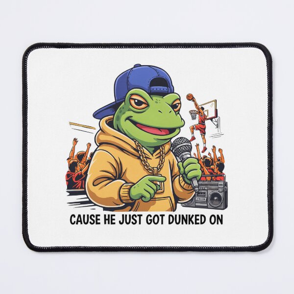 Item preview, Cause He Just Got Dunked On Frog Rapper designed and sold by LukaRealm.