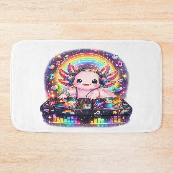 Item preview, DJ Axolotl Rainbow Pride Party Kawaii LGBTQ Rave Aesthetic Music Lover Gift – Pride Festival Art designed and sold by ArtByTripti.