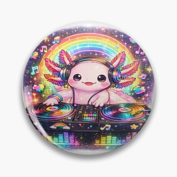 Item preview, DJ Axolotl Rainbow Pride Party Kawaii LGBTQ Rave Aesthetic Music Lover Gift – Pride Festival Art designed and sold by ArtByTripti.