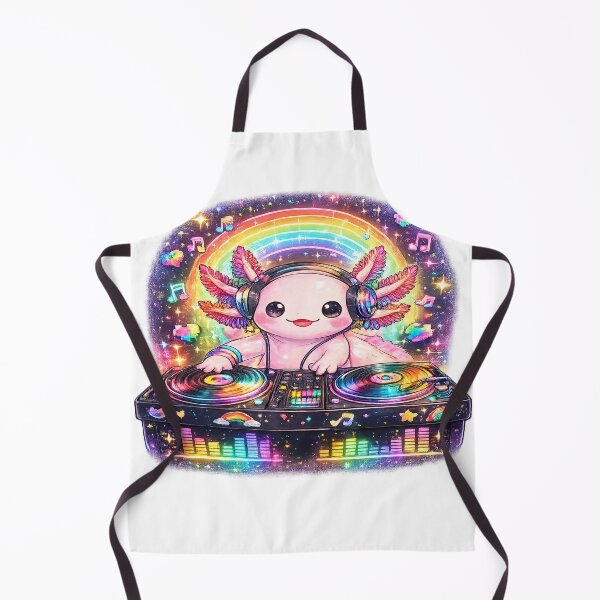 Item preview, DJ Axolotl Rainbow Pride Party Kawaii LGBTQ Rave Aesthetic Music Lover Gift – Pride Festival Art designed and sold by ArtByTripti.