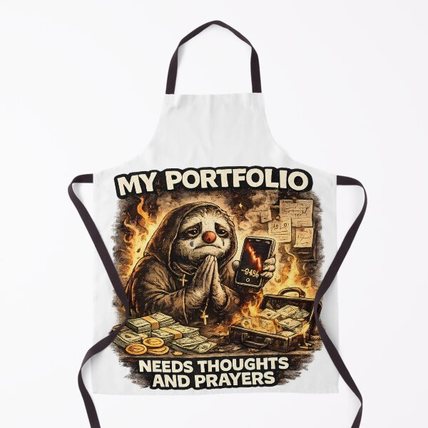 Item preview, My Portfolio Needs Thoughts And Prayers Funny Crypto Sloth Meme designed and sold by DryHumorPrints.