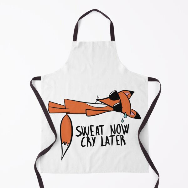 Item preview, Funny Exhausted Fox Sweat Now Cry Later designed and sold by DesignFreakArt.