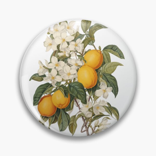 Item preview, Vintage Lemon Blossom Botanical Illustration | Elegant Citrus Floral Art designed and sold by NightSpell.