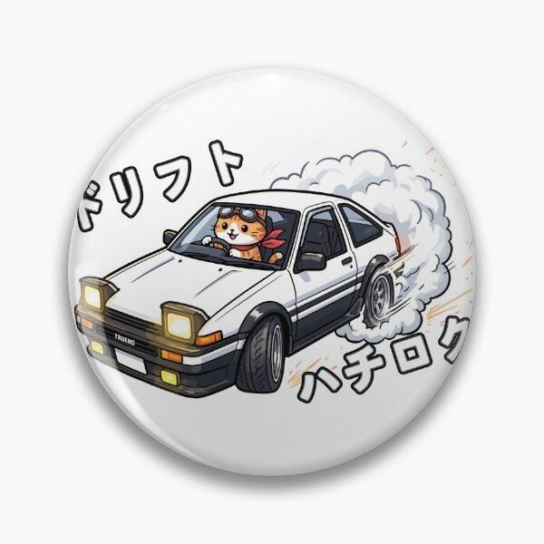 Item preview, Kawaii Drift Cat AE86 JDM Racer Akina mountain designed and sold by Muri Neko.